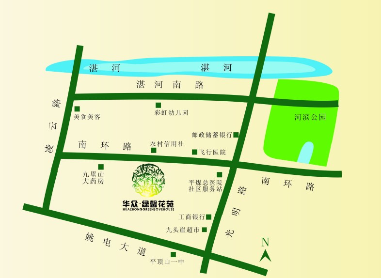 华众·绿馨花苑电子地图